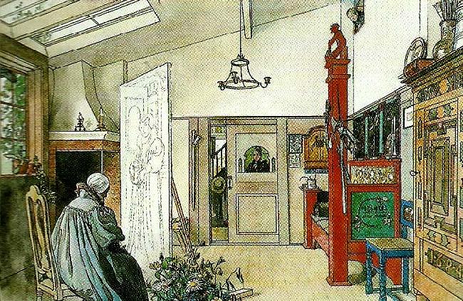 Carl Larsson ateljen, andra halften oil painting picture